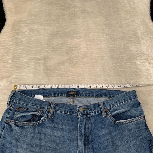 Polo Ralph Lauren Jeans‎ Mens 38x30 Varick Slim Straight Blue Medium Wash Denim - Picture 7 of 9